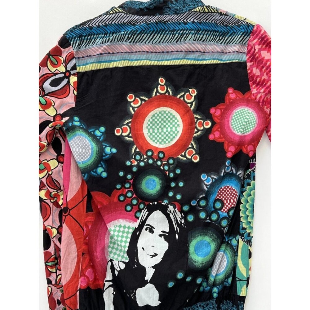 Desigual Long Sleeves Beaded Enma Pullover Multicolor Blouse Top - Picture 5 of 6